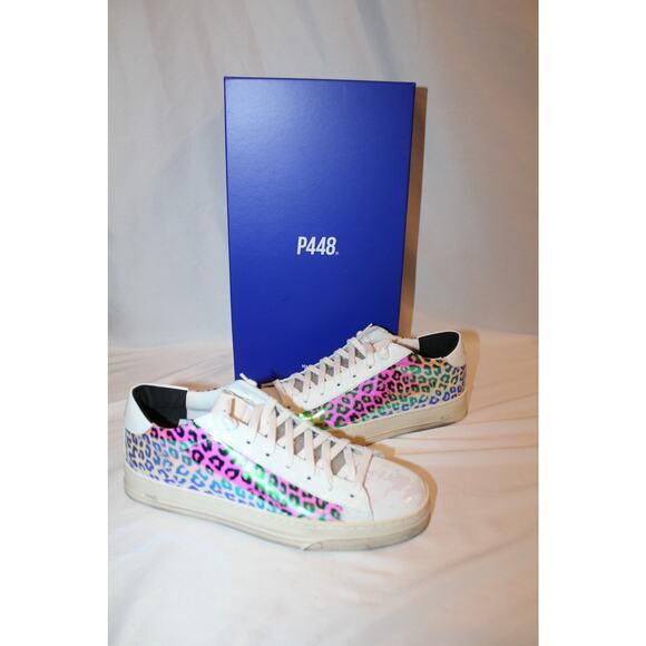 NIB P448 Women's Sneakers SIZE 38. Iridescent leopard 🐆 - Picture 1 of 6